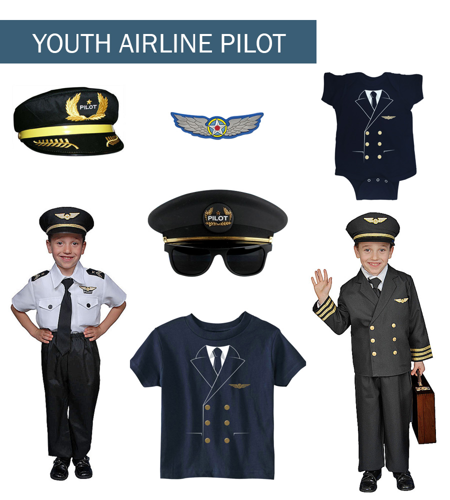 Youth Airline Pilot Halloween Costume