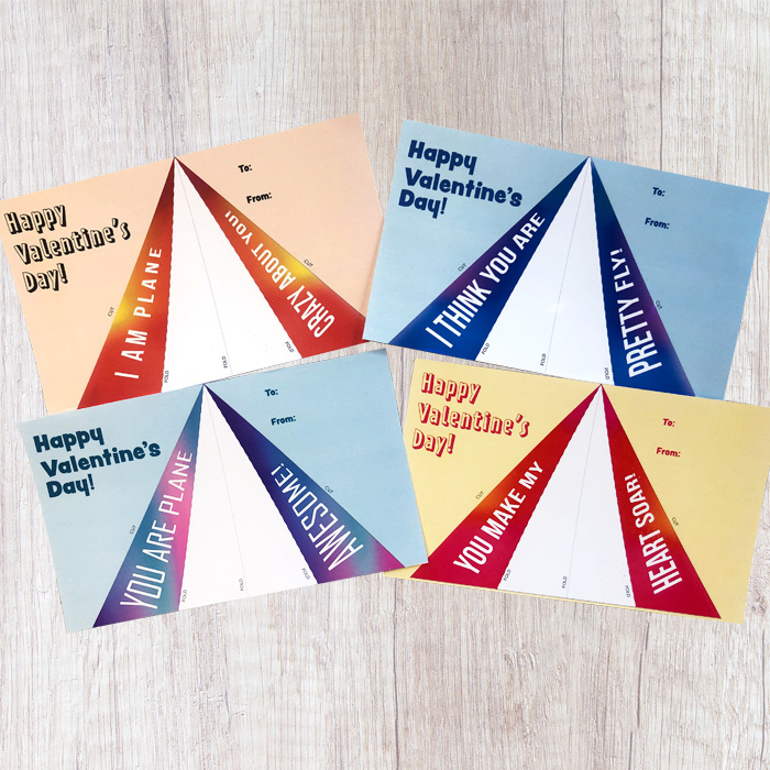 Paper Airplane Valentine Cards