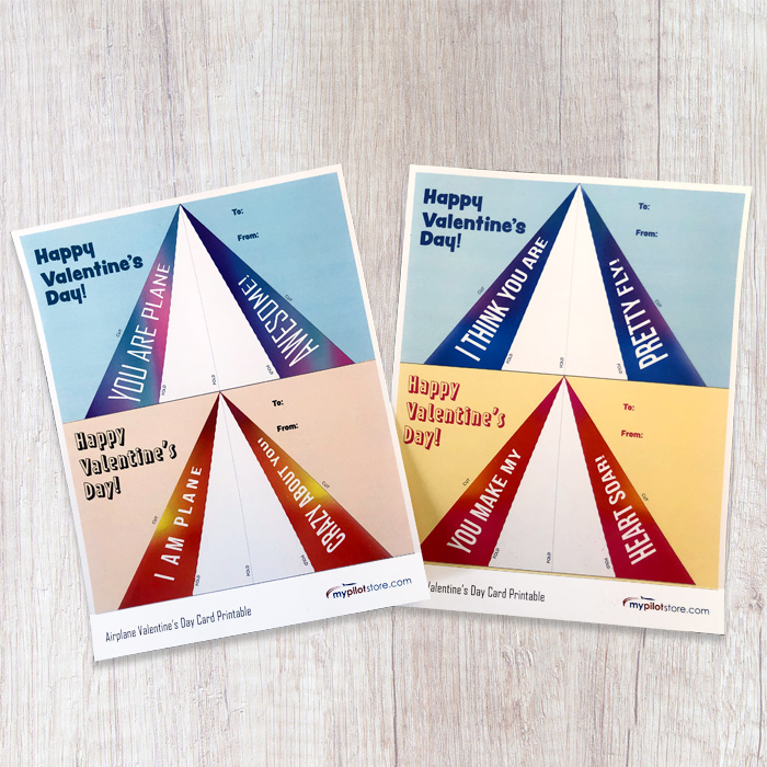 Paper Airplane Valentine Card