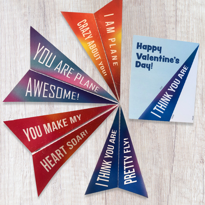 Paper Airplane Valentines Cards